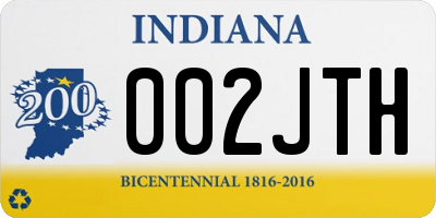 IN license plate 002JTH