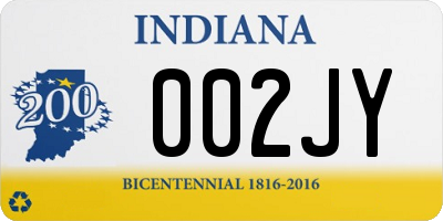 IN license plate 002JY