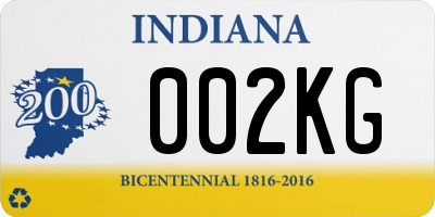 IN license plate 002KG