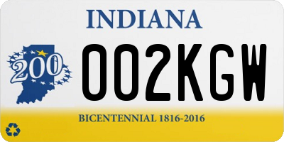 IN license plate 002KGW