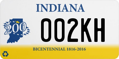 IN license plate 002KH