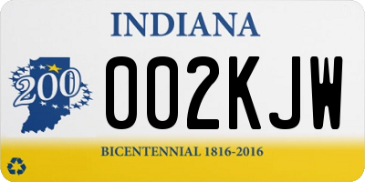 IN license plate 002KJW