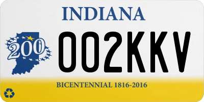 IN license plate 002KKV