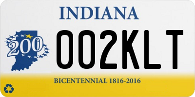 IN license plate 002KLT