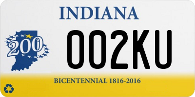 IN license plate 002KU