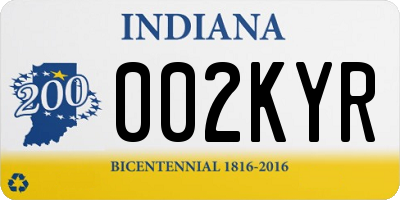 IN license plate 002KYR