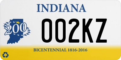 IN license plate 002KZ