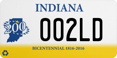 IN license plate 002LD