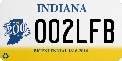IN license plate 002LFB