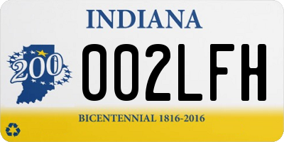 IN license plate 002LFH