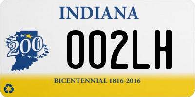 IN license plate 002LH