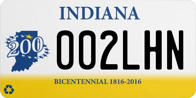 IN license plate 002LHN
