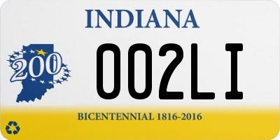 IN license plate 002LI