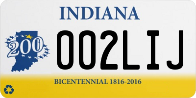 IN license plate 002LIJ