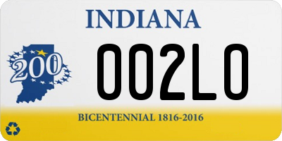 IN license plate 002LO