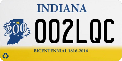 IN license plate 002LQC