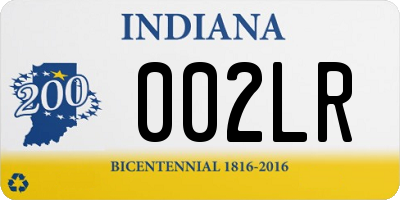 IN license plate 002LR