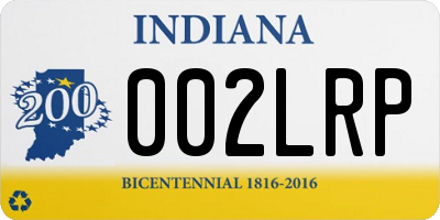 IN license plate 002LRP