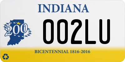 IN license plate 002LU