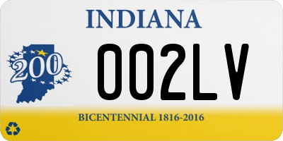 IN license plate 002LV