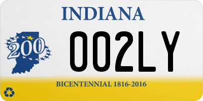 IN license plate 002LY