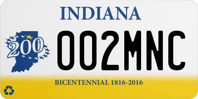 IN license plate 002MNC