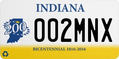 IN license plate 002MNX