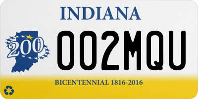 IN license plate 002MQU