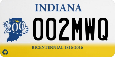 IN license plate 002MWQ