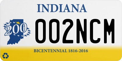 IN license plate 002NCM