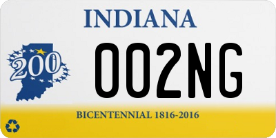 IN license plate 002NG