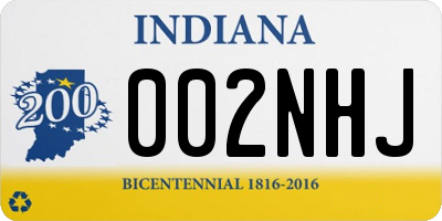 IN license plate 002NHJ