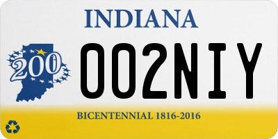 IN license plate 002NIY
