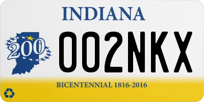 IN license plate 002NKX