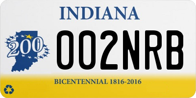 IN license plate 002NRB