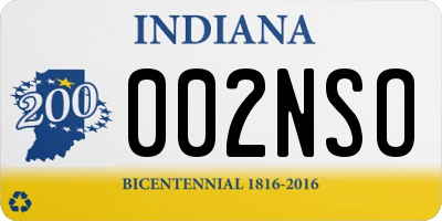 IN license plate 002NSO