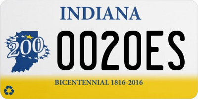 IN license plate 002OES