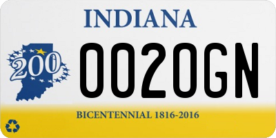 IN license plate 002OGN
