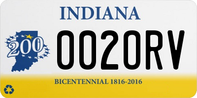 IN license plate 002ORV