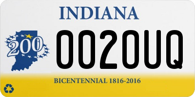 IN license plate 002OUQ