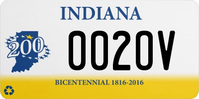 IN license plate 002OV