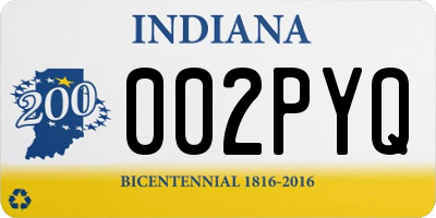 IN license plate 002PYQ