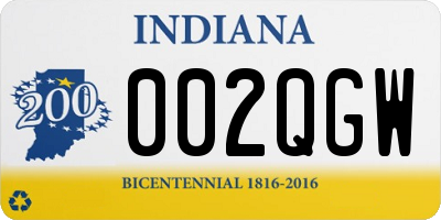 IN license plate 002QGW