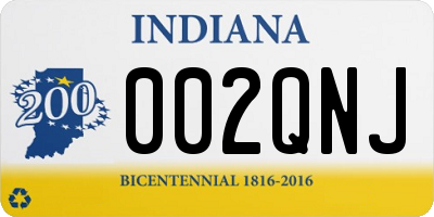 IN license plate 002QNJ