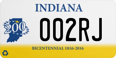 IN license plate 002RJ