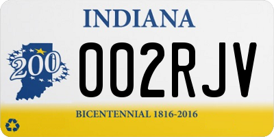 IN license plate 002RJV