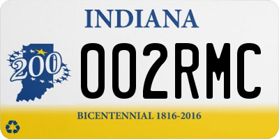 IN license plate 002RMC