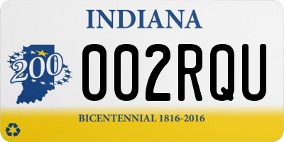 IN license plate 002RQU