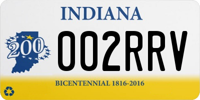 IN license plate 002RRV