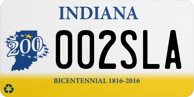 IN license plate 002SLA